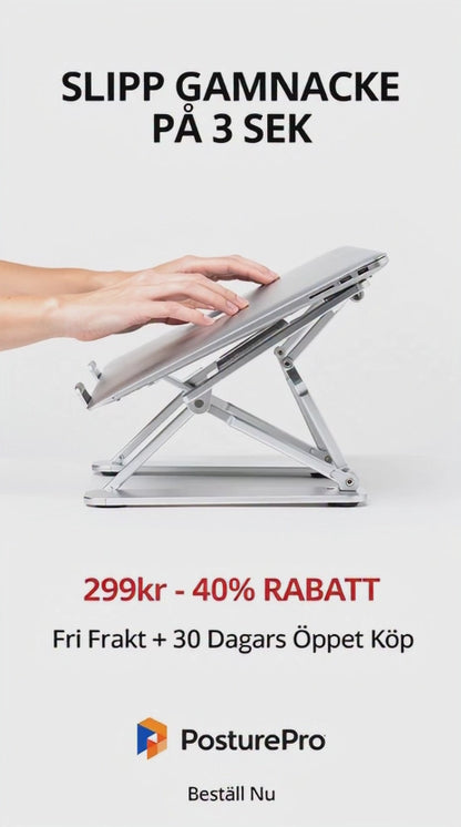 PosturePro™ – Ergonomiskt Laptopstativ i Aluminium